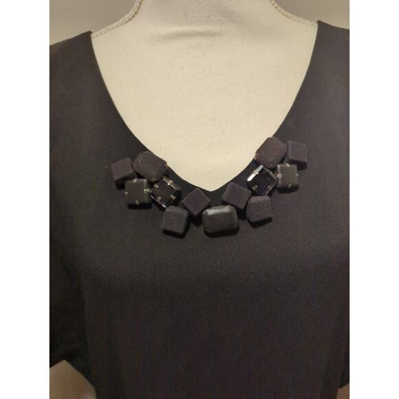 Piazza Sempione plain black minimalist classic dress - Picture 2 of 10